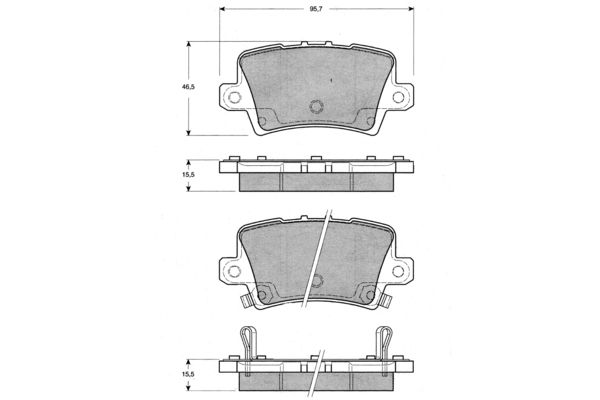 PROCODIS FRANCE Piduriklotsi komplekt,ketaspidur PF1453